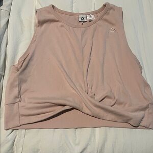 Reebok Blush Pink Twist Front Tank